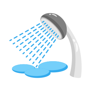 Showerhead, Shower, Head, Water, Spray,,, icon