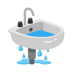 Sink, Wash Basin, Leaking, Bathroom, Sanitary icon