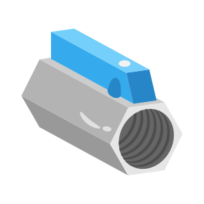 Threaded, Connector, Steel, Pipe, Fitting icon