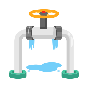 Water, Leakage, Pipeline, Dripping, Valve icon