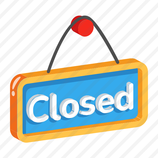 Closed, Board, Sign, Info, Hanging preview