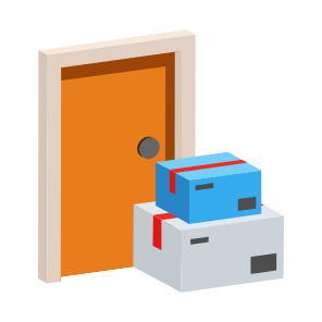 Delivery, Courier, Shipping, House, Home icon