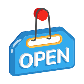 Open, Board, Sign, Info, Hanging,, icon