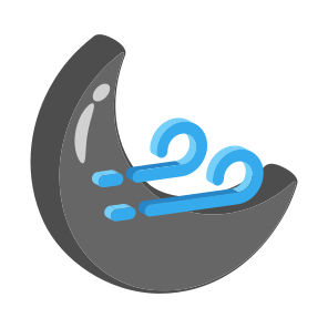 Breeze, Nightfall, Midnight, Nighttime, Moon icon