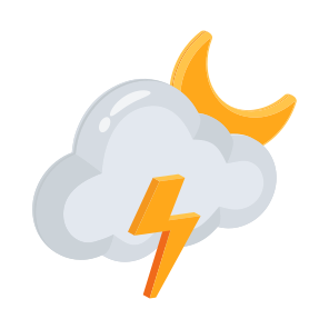 Lightning, Storm, Thunder, Night, Stratus icon