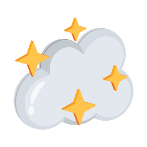 Stars, Nimbus, Stratus, Cumulus, Cloud icon