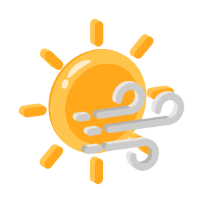 Sun, Solar, Morning, Windy, Weather icon