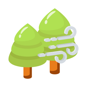 Trees, Nature, Outdoor, Windy, Breeze icon