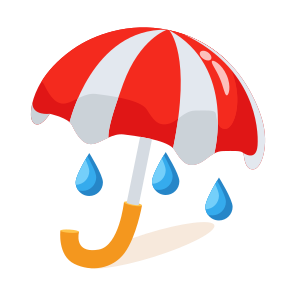 Umbrella, Parasol, Drizzle, Rain, Rainfall icon