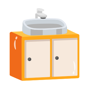 Basin, Sink, Lavatory, Bathroom, Cabinet icon