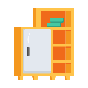Bookcase, Bookshelf, Wooden, Cabinet, Furniture icon