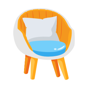 Chair, Seat, Sitting, Furniture, Interior icon