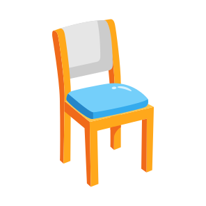 Chair, Seat, Wooden, Armless, Sitting icon