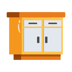 Counter, Storage, Cabinet, Fixture, Furniture icon