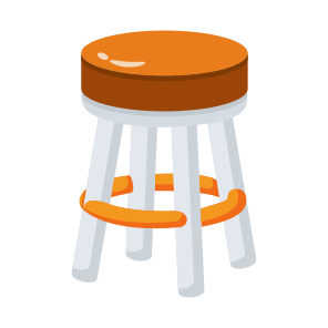 Stool, Seat, Sitting, Wooden, Furniture icon