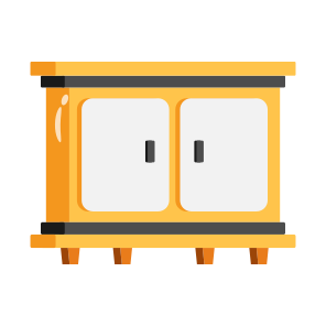Stylish, Table, Cabinet, Drawers, Closet icon