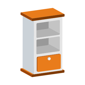 Wooden, Bookcase, Bookshelf, Wooden, Cabinet icon