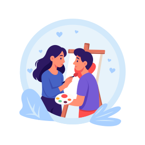 Artistic, Painting, Creativity, Love, Romance, icon