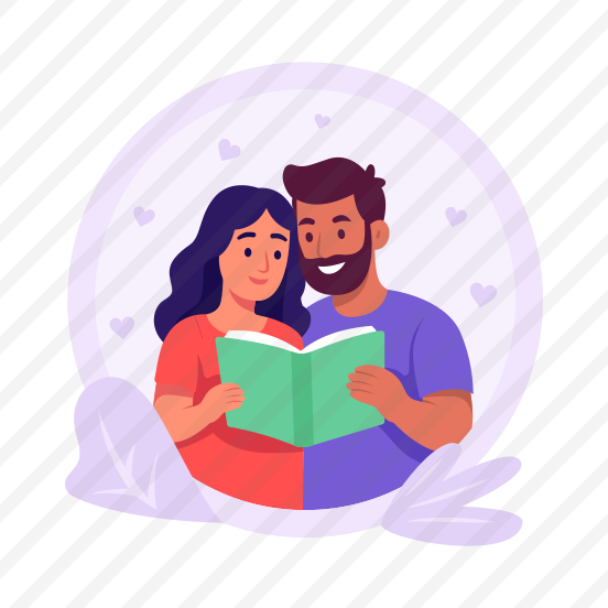 Couple, Loving, Romantic, Reading, Book, preview