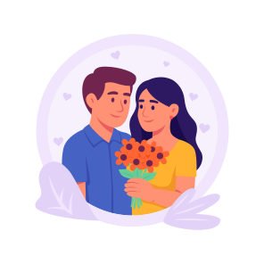 Flower, Gift, Love, Romance, Couple,,,,,,,,,,,, icon