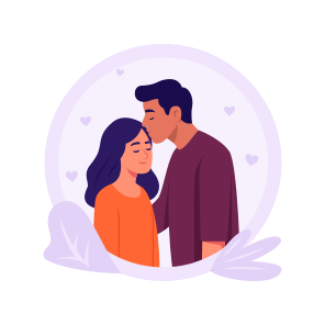 Forehead, Kiss, Romance, Love, Affection icon