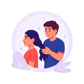 Hair, Braiding, Couple, Relationship, Love icon