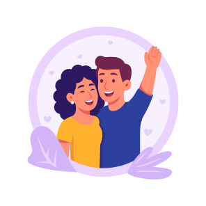 Laughing, Couple, Romance, Relationship, Affection icon