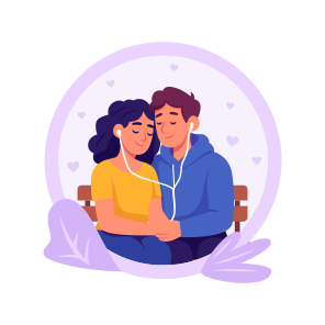 Music, Listening, Romantic, Couple, Love, icon