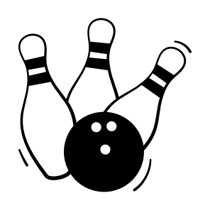Bowling, Pins, Throwing Ball, Game, Fun icon