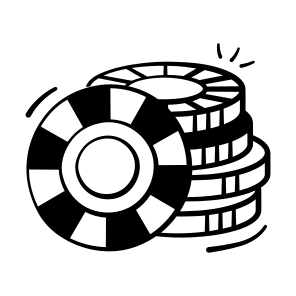 Casino, Chips, Coins, Gambling, Batting icon