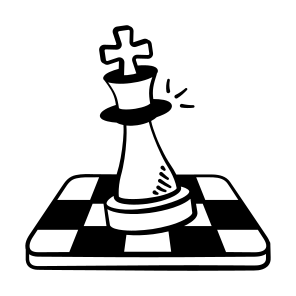Chess, Board, Piece, Wooden, King, icon