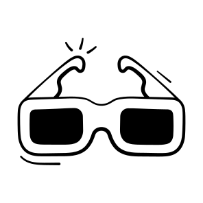 D, Glasses, Eye Glasses, Sun Glasses, Googles icon