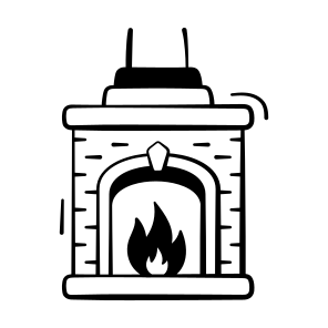 Fireplace, Furnace, Ignition, Fireside, Hearth icon