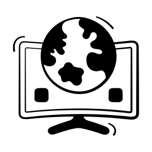 Global, Network, Worldwide, Streaming, Multimedia icon