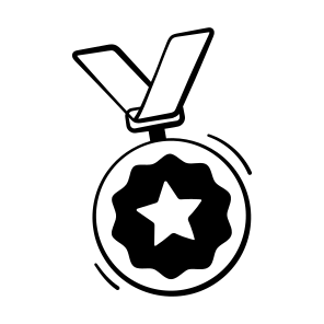 Medal, Badge, Prize, Reward, Achievement icon