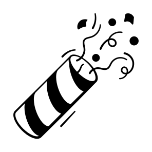 Party, Popper, Entertainment, Celebration, Streamers icon