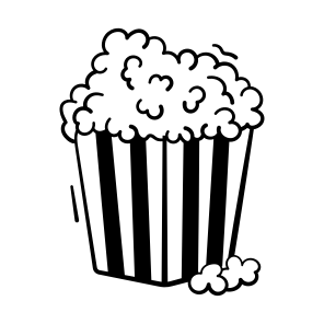 Popcorn, Food, Bucket, Box, Snack icon