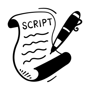 Script, Screenplay, Writing, Document, Entertainment icon