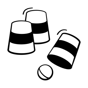 Thimbles, Game, Entertainment, Gambling, Shell icon