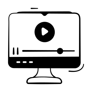 Video, Player, Laptop, Multimedia, Streaming icon