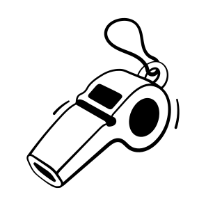 Whistle, Shrill, Blowing, Sports, Instrument icon