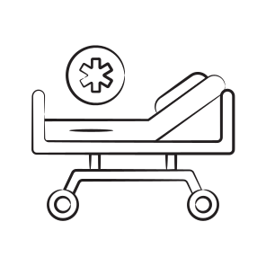 Bed, Stretcher, Gurney, Equipment, Accessory icon