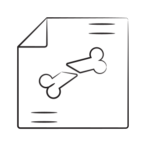 Bone, Orthopedics, Report, Diagnosis, Broken icon