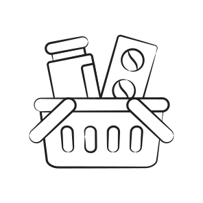 Pharmacy, Cart, Basket, Handbasket, Medicines icon