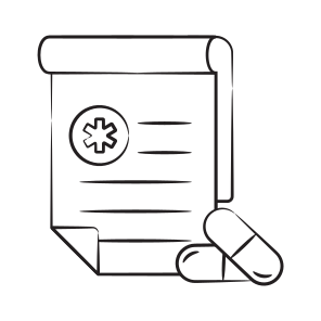 Prescription, Rx, Report, Medication, Pills icon