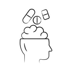 Psychology, Mental, Mind, Head, Pills icon