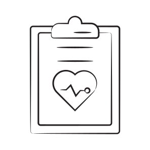 Report, Prescription, Rx, Diagnosis, Heart icon