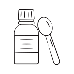 Syrup, Bottle, Medicine, Spoon, Treatment icon