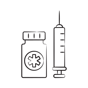 Vaccine, Dose, Injection, Medication, Syringe icon