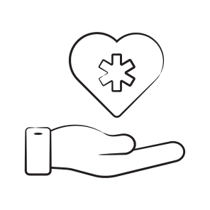 Wellness, Sign, Heart, Recovery, Care icon